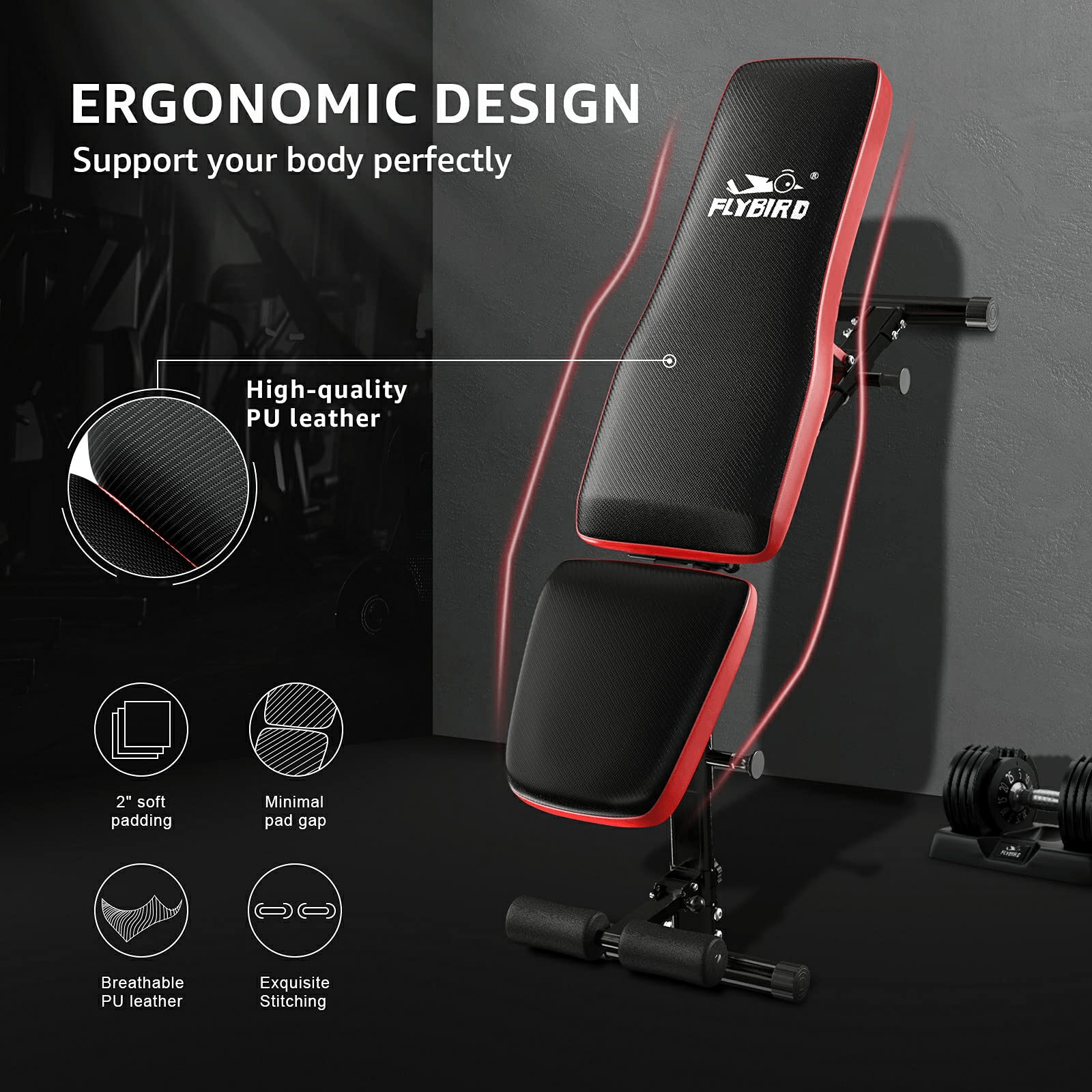 Flybird Adjustable Weight Bench Fb299 Men's Health Shop