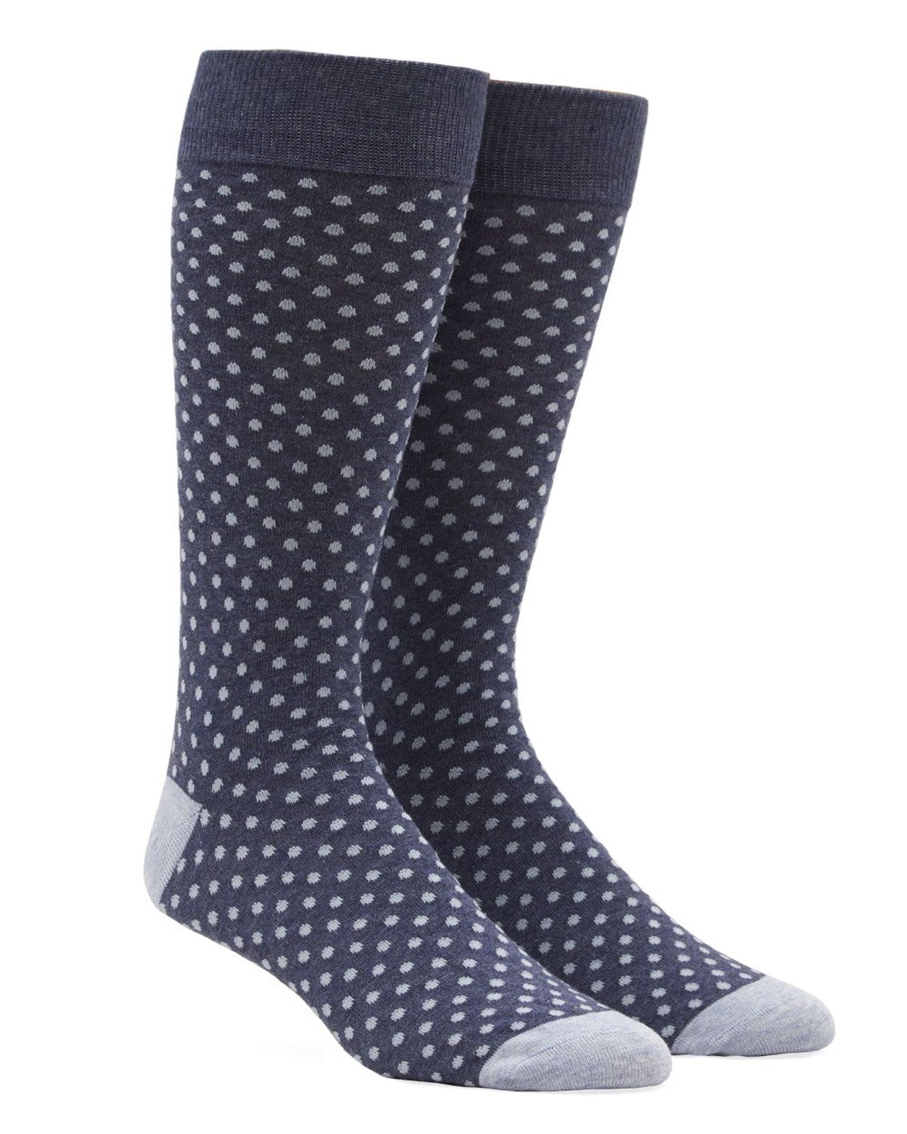 Tie Bar <br> <b>Pindot True Navy Dress Socks</b>