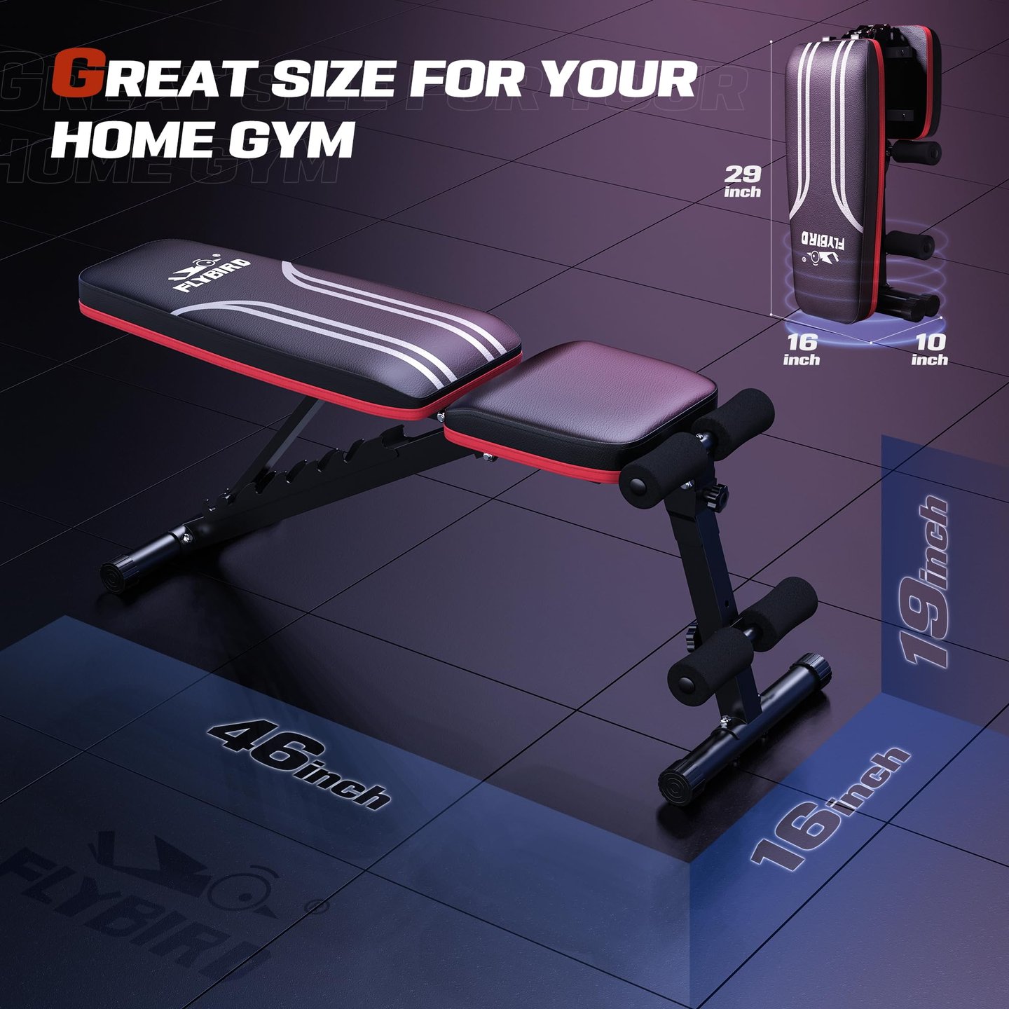 Flybird Adjustable Weight Bench With Bands Fb Lite | Men's