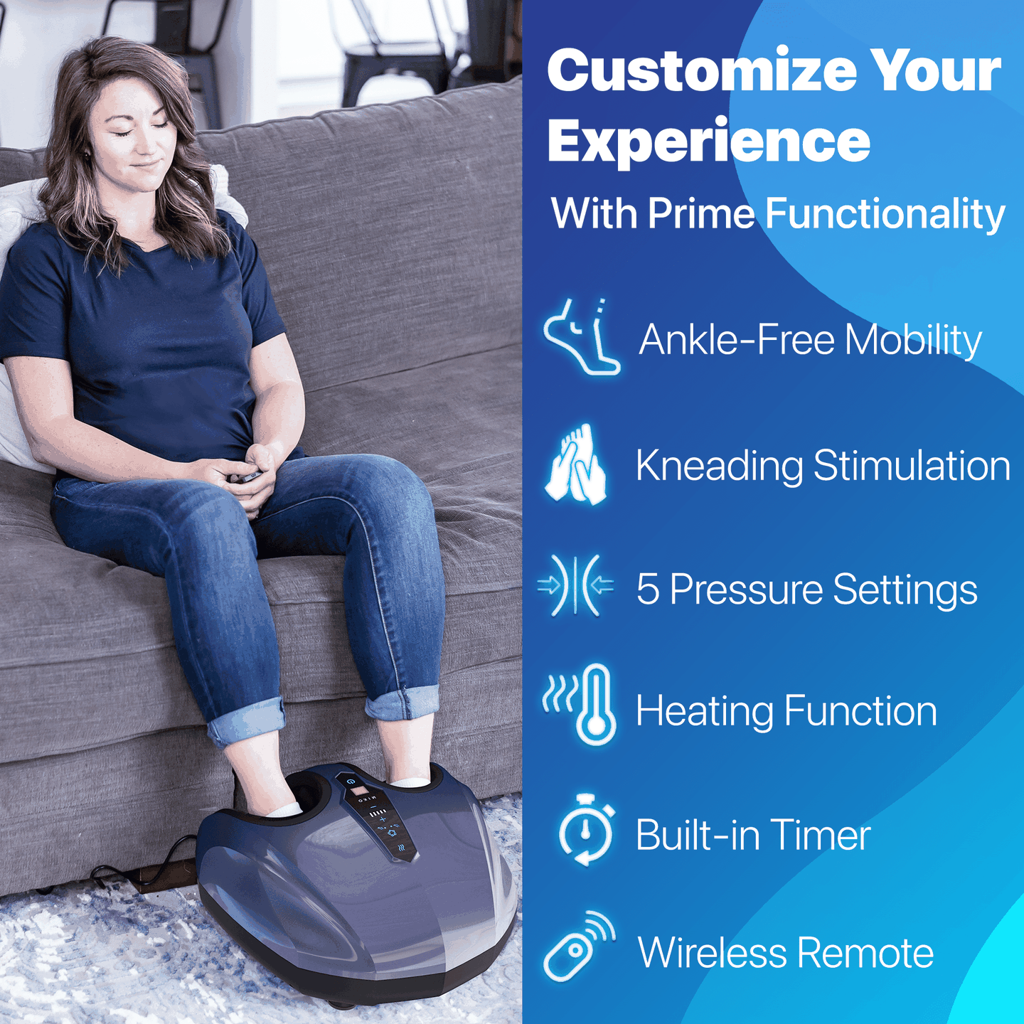 Shiatsu Foot Massager Machine with Multiple Functions and